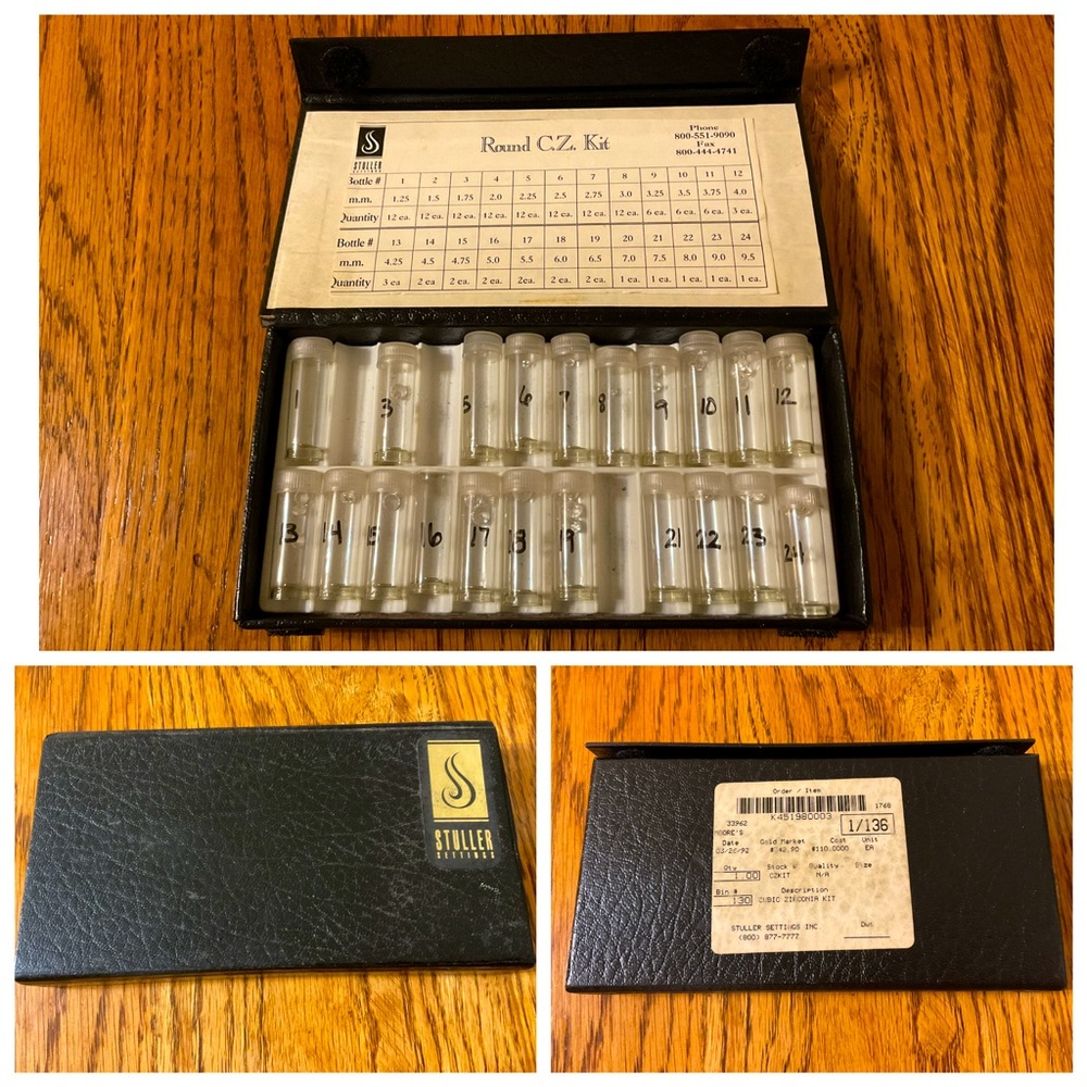 VINTAGE 1992 STULLER CUBIC ZIRCONIA KIT IN ORIGINAL BOX